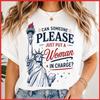 Can Someone Please Put A Woman In Charge Feminist White Cotton T-Shirt S-5XL