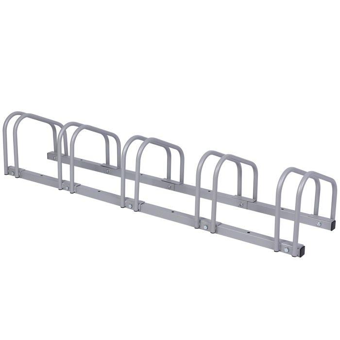 Wiltec Râtelier pour 5 vélos, 1305 x 320 x 265 mm, Extensible, Montage
