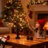 Lighted Red Berry Blossom Tree Lighted Christmas Decoration Desk Decor Holiday Tree for Apartment Restaurant Event Planners