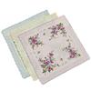 Set of 3 Women's 100% Cotton Printed Handkerchiefs - 29cm, High Density, Straight Edge Design