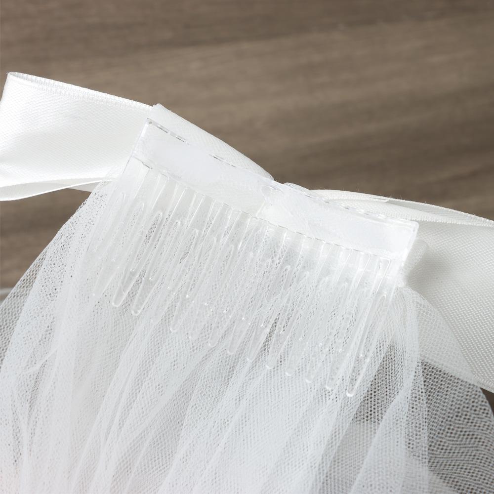 Elegant White Ivory Photo Veil Short Simple Wedding Veil Women's Tulle Bridal Veil With Comb