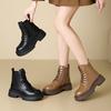 Thick Soled Women'S Boots  New British Style Single Boots Autumn And Winter With Fleece Short Boots Fashionable Women'S Shoe