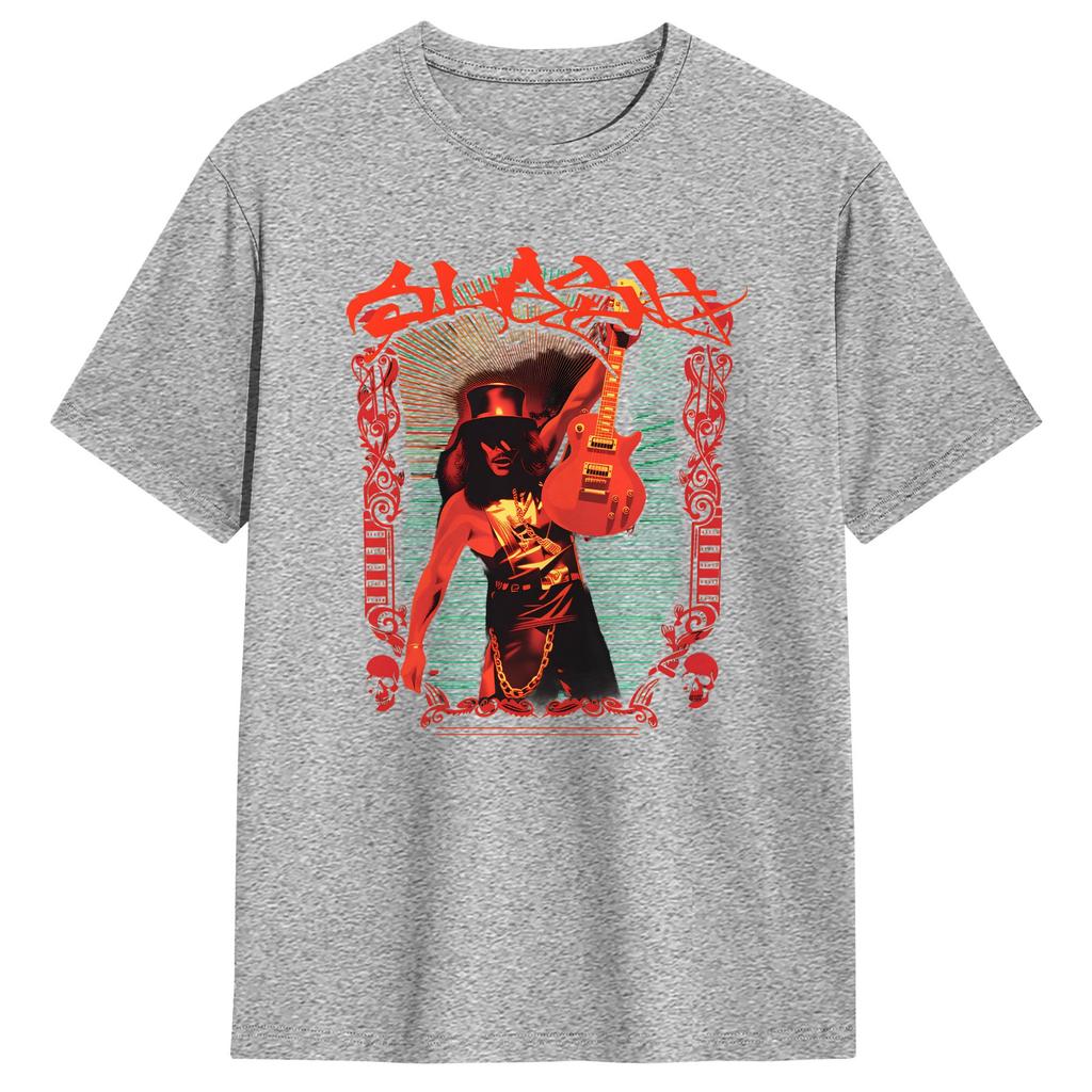 Legendärer Gitarrist Slash T-Shirt Unisex Reine Baumwolle Lässige T-Shirts Rundhals T-Shirts Kurzarm Kleidung Klassisch