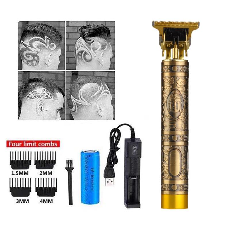 With Box Hair Clipper Charger Professional Electric Hair Trimmer 0mm Baldheaded Cutter Beard Shaving Precision Finishing Hair Cutting Machine