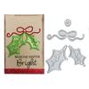 Cartoon Leaf and Bow Rope Design Style Metal Cutting Dies DIY Scrapbooking Embossing Stencil Paper Craft Album Template