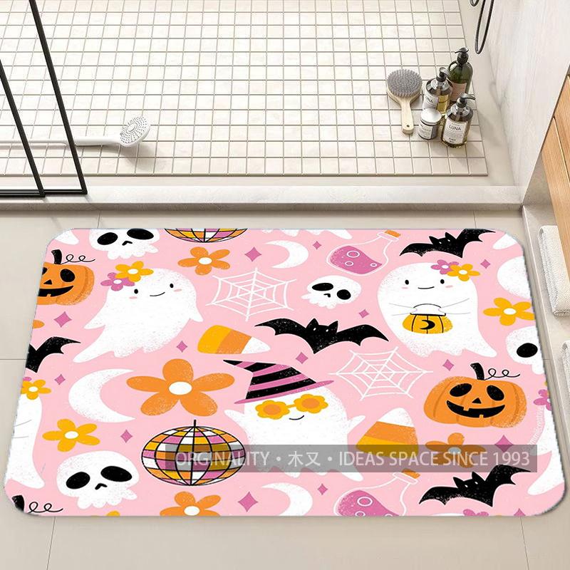 Ghost & Pumpkin Pattern Living Room Decoration Home Sofa Non-Slip Carpet Study Bedroom Tatami Children'S Soft Floor Mat
