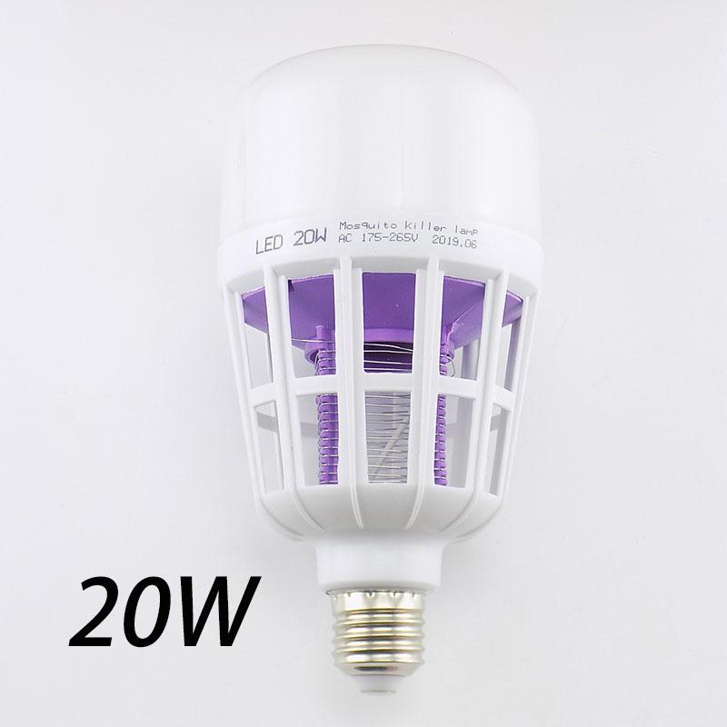 2-Wege-9W/20W LED-Mückenvernichter-Glühbirne LED-Glühbirne Nachtlicht Anti-Moskito Muggen Bug Zapper Garten E27 Stecker AC 220V