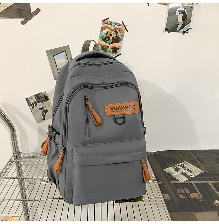 New schoolbag women's simple large-capacity casual backpack male high school college student computer backpack