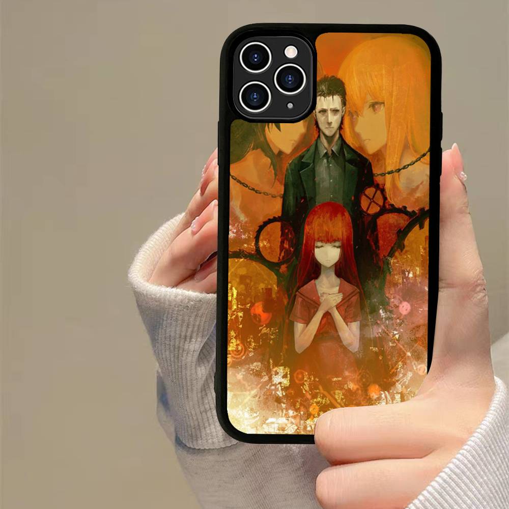 Anime Steins Gate Phone Case Silicone PC+TPU For For iPhone 11 12 13 14 15 16 Plus Pro Max Cover