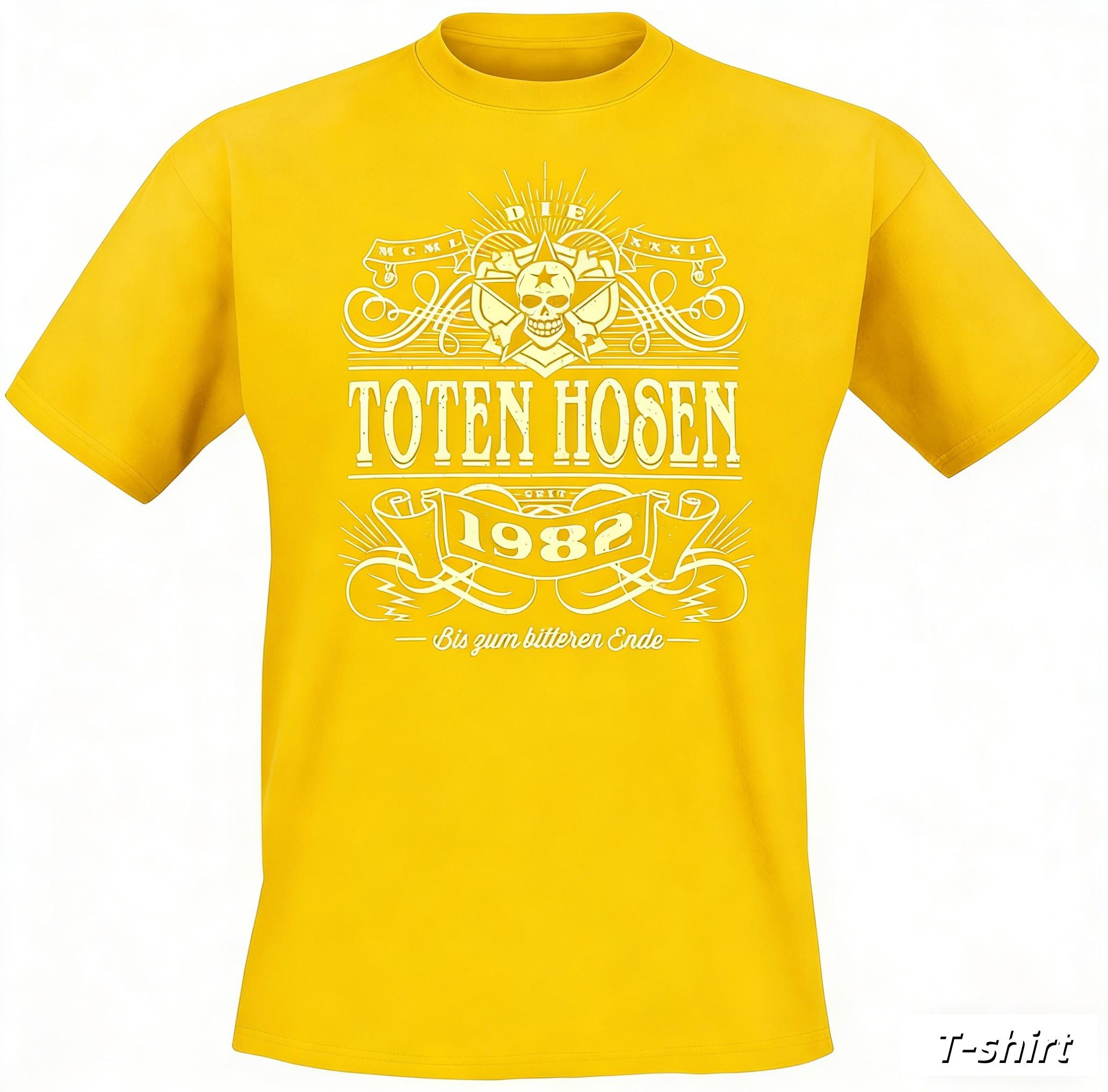 Alte Schule  Die Toten Hosen Casual TShirt Mens and Womens Luxury Band Brand Top 2XL yellow