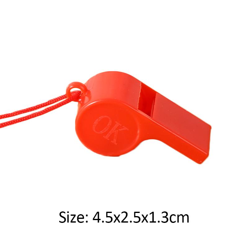 Mini Plastic Whistle Multifunction with Rope Kids Football Soccer Rugby Cheerleading Whistle Children Toys Birthday Party Gifts