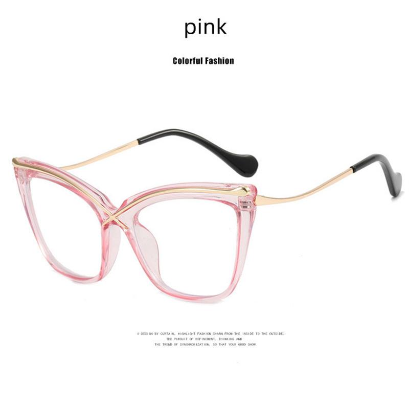 

Retro Cat Eye Patchwork Color Female Frame Photochromic Anti Blue Light Computer Women Reading Glasses Stylish Design 0