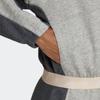 adidas Color Block Letter Logo Short Hooded Long Sleeve Jacket Women Jacket Medium-Heather-Gray HZ9668