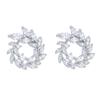 S925 Sterling Silver Leaf Branch Diamond Stud Earrings - Korean Style Versatile Jewelry for Women