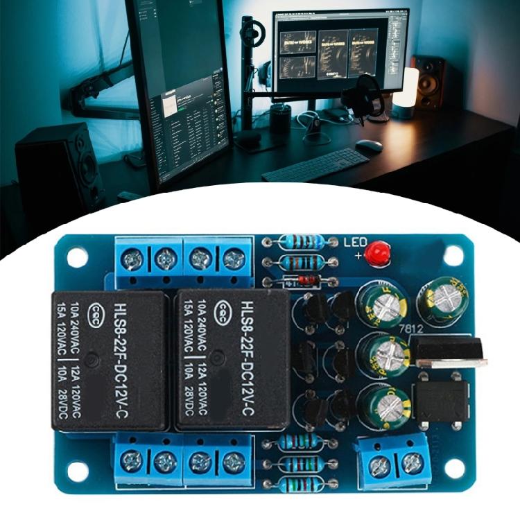 Independent AC12-15V Power Supply Speaker Protections Amplifier Board Featuring Double Relays and High Current Relays