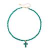 Fashion Vintage Sexy Ceramic Heart Pendant Necklace for Women Female Boho Geometric Baroque Double-layer Crystal Chain Jewelry