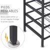 Wine Rack Bottle Rack Bottle Storage Capacity 54 Bottles Dim. 63L x 25W x 91H cm Black Metal