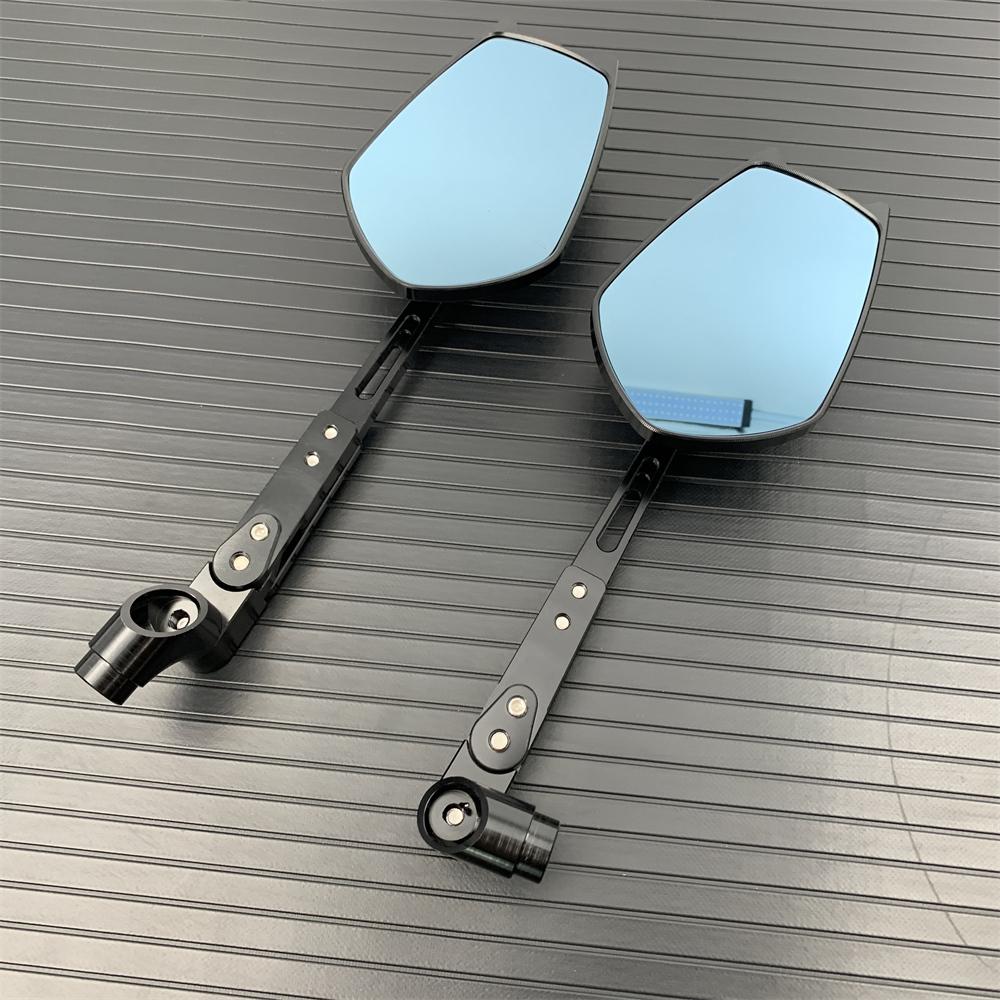 Para Honda Suzuki Yamaha Kawasaki Motocicleta Espelhos Retrovisores Laterais Espelho Retrovisor Traseiro Ajustável Universal Espelho Lateral