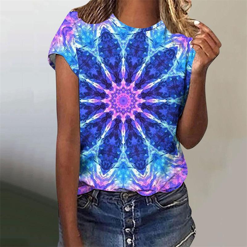 Buntes Schmetterling Tierdruck T-Shirt Damen Harajuku Vogel Blume Grafik Kurzarm T-Shirts Mode Grafik O-Ausschnitt T-Shirt Top