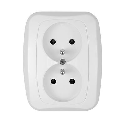 ATUT DOUBLE SOCKET P/TZ/U WHITE - E+9001190