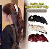 Korean-style Hair Clip Dot Pleated Ponytail Clip New Banana Clip  Adds Volume To Hair