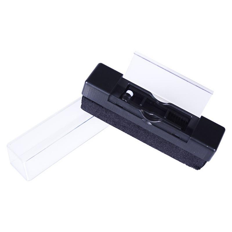 Set de Brosse de Nettoyage pour Disques Vinyles VCD Stylus Velours Nettoyeur Antistatique Kit Noir