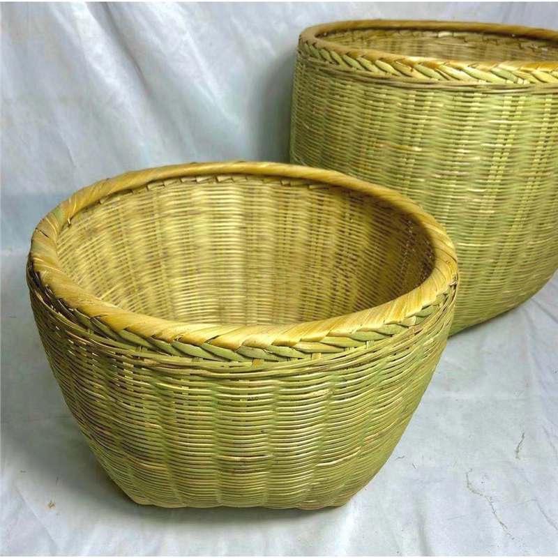 Extra Large Handmade Bamboo Woven Basket for Rice & Grain Storage