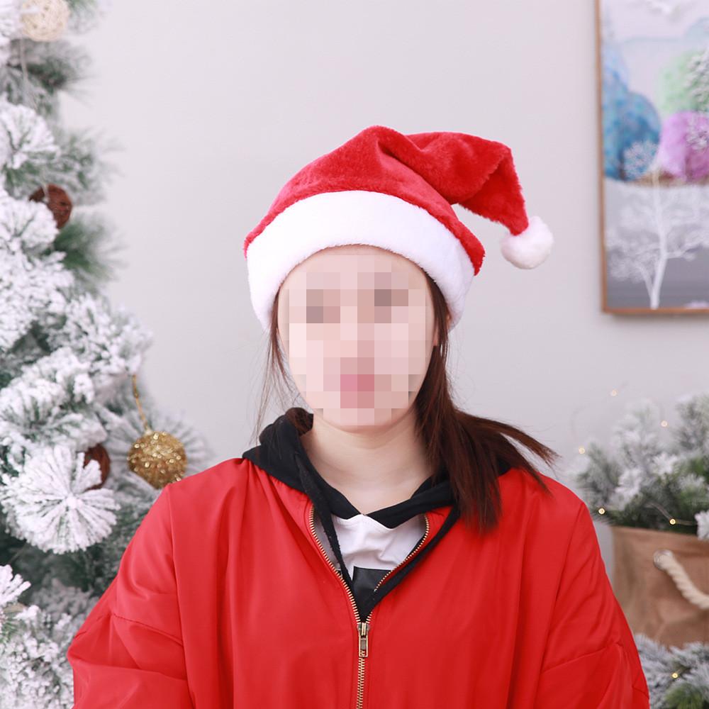Red Short Comfortable Plush Santa Hat For Children And Adults Perfect For Holiday Celebrations