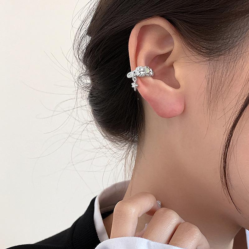 Sternenhimmel Perlenquaste Ohrhaken mit Zirkonia – Kein Piercing erforderlich
