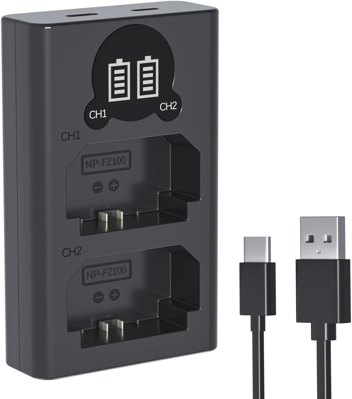 

Battery Charger Lp Np-Fz100 For Sony A7Iii, A7Iv, A7C, A6700, A6600, Zv-E1, Zv-E10Ii, Fx3, Fx30, A9, Alpha 9