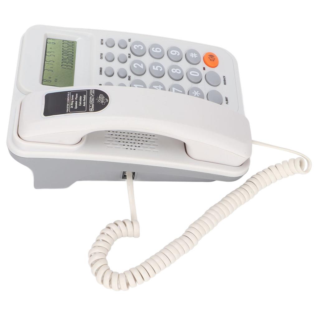 KXT2027CID Corded Telephone Caller ID Semi Hands   24 Ringtones Fixed Landline Phone with Display for   Hotel(Black )