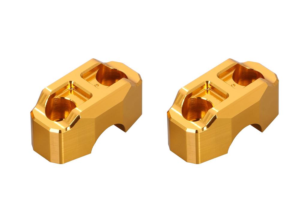 KITACO Handlebar Upper Holder Type 3 Universal Fit Compatible with Monkey Dax Hunter (Gold), (for 22.2mm Handlebars), 125, 125, Grom, CT125, Cub,