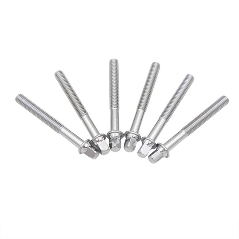 6 Pcs Metal Short Screw Kit Iron Plating Screws Replacement Parts For Snare Drum Musical Instruments