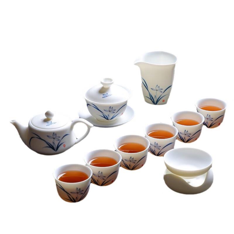Chaxun Hand-Painted Ceramic Tea Set