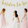 Brides To Be Banner, Lesbian Wedding, Bachelorette Party Decorations Supplies, Mrs & Mrs, Bridal Shower Bunting Garland Sign, No DIY, Gold Glitter