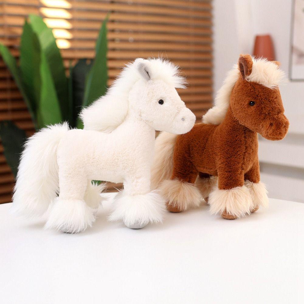 Plush Realistic Horse Stuffed Toy Simulation Horse Simulation Horse Plush Toys   Kids Gift