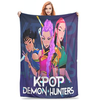 KPop Demon Hunters Anime Blankets Quality Soft Warm  Throw Blanket Autumn Kids Home Decor Graphic Bedspread
