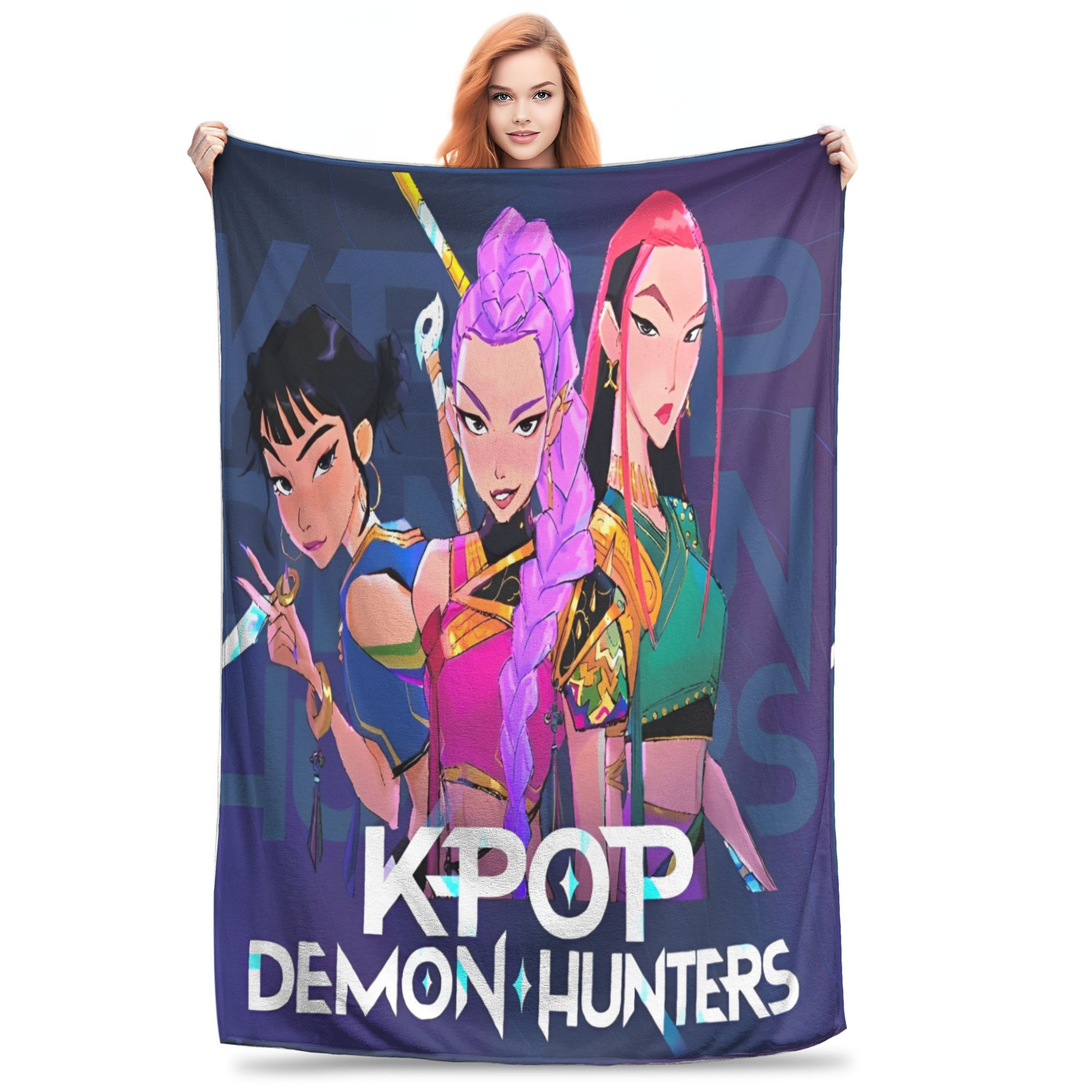 

KPop Demon Hunters Anime Blankets Quality Soft Warm Throw Blanket Autumn Kids Home Decor Graphic Bedspread 30x40in