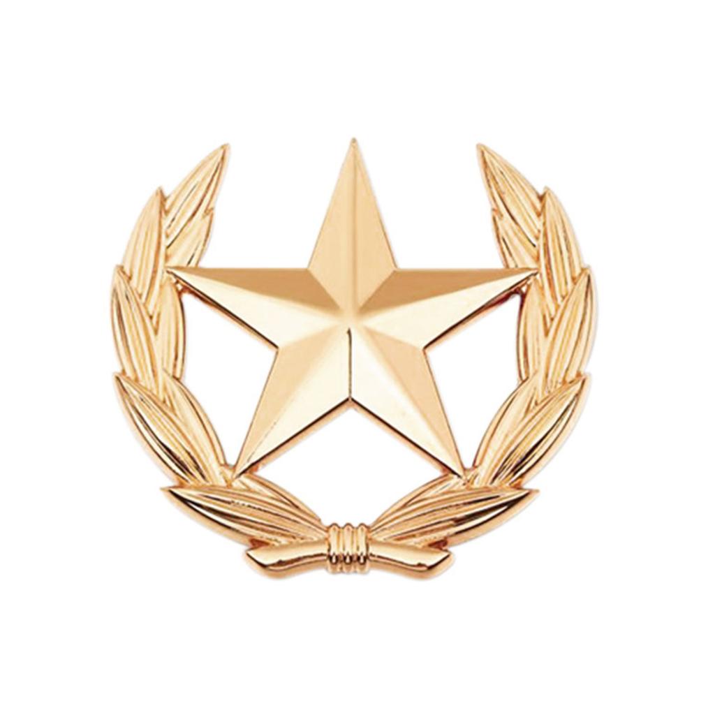 Stylish Wheat And Star Emblem Brooch Alloy Vintage Pin Wheat Star Brooch Pin For Clothing Accessories Lapel Decor