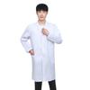 Men's and Women's Long Sleeve White Laboratory Coat and Short Sleeve Overcoat: Extended Length Workwear for Beauty Salon and Chemist Professionals.