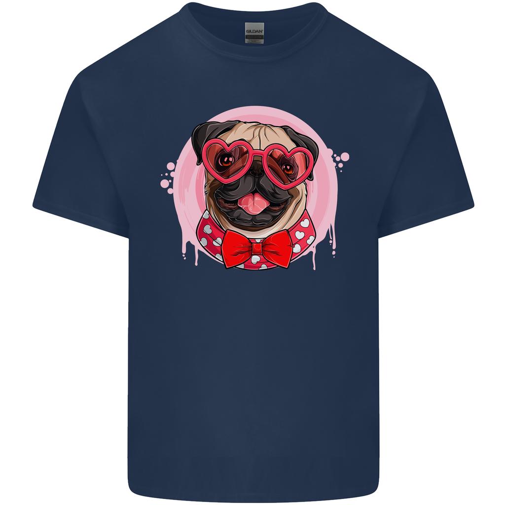 Valentines Day Love Pug Dog Unisexs Light Cotton TShirt