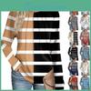 Color Casual Fashion Womens Stripe Block Patchwork Long Sleeve Round Neck Top