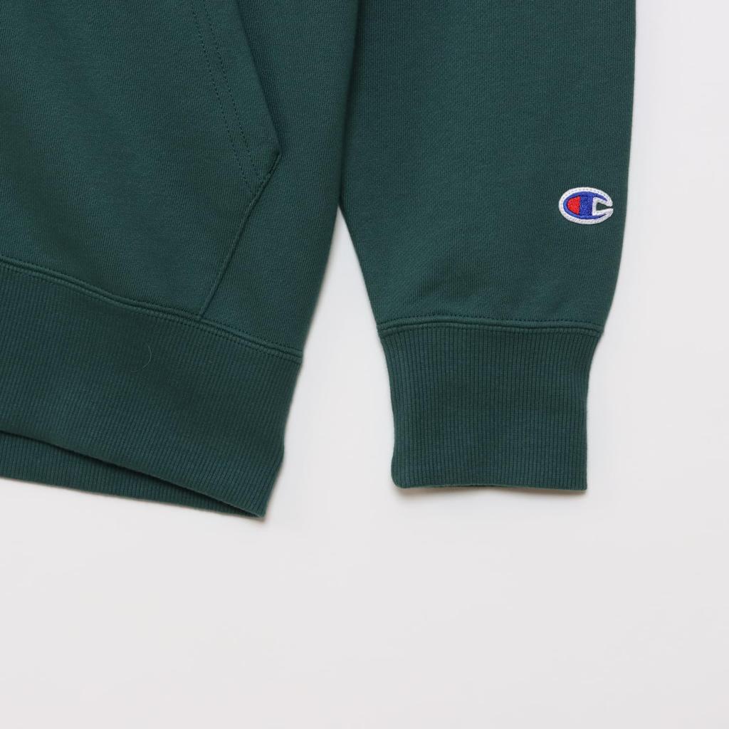 Champion Long Sleeve Cotton USA Fleece Hoodie with Embroidered Logo and Zip Deep Green Men's Hoodie, C3-W104/C3-W104L/C3-W104Z/C3-Y137/C3-Y137L,