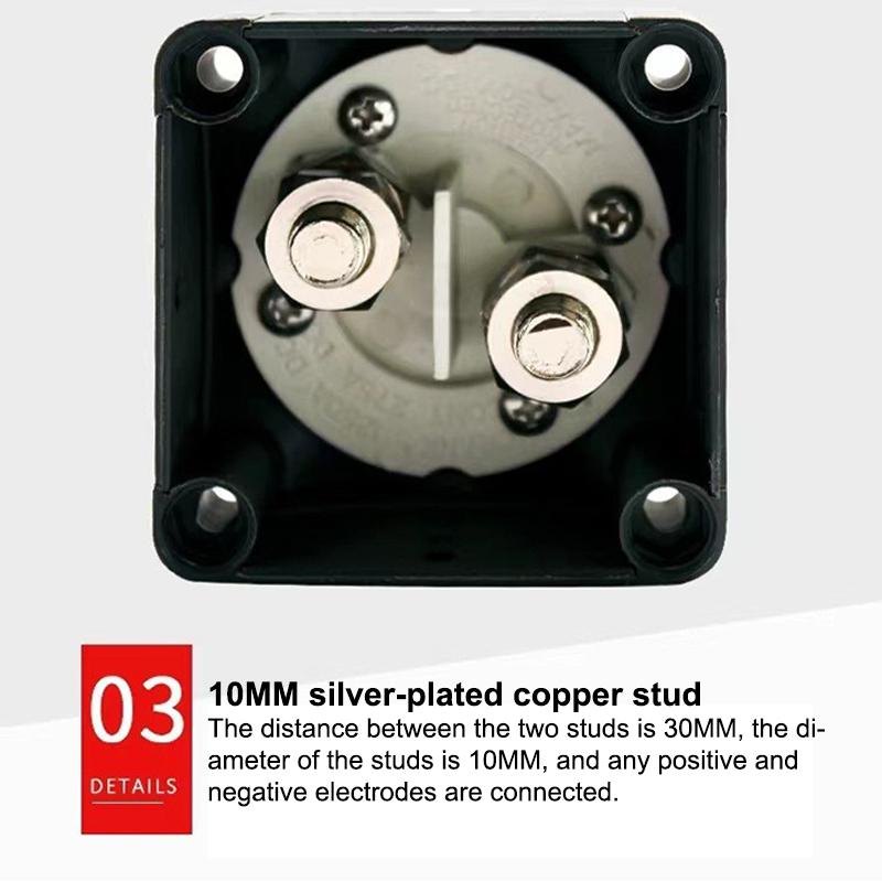Batteritilkoblingskontakt Til Marine Båd Bil Batteri Afbryder 48V 24V 12V Afbryd 2 Positioner 2 Pin M10 275A