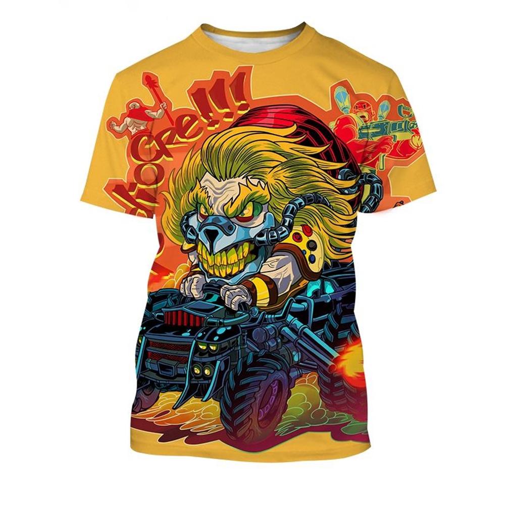 Hot selling Immortan Joe 3D print T-shirt mask monster villain demon T-shirt for men women fashionable casual kids tops