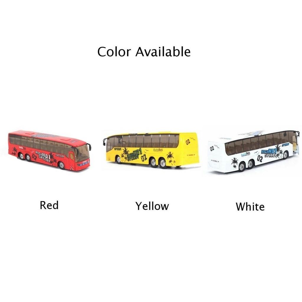 Exquisite 150 Diecast Metal Alloy Bus Toy For Kids With Openable Doors Music Light