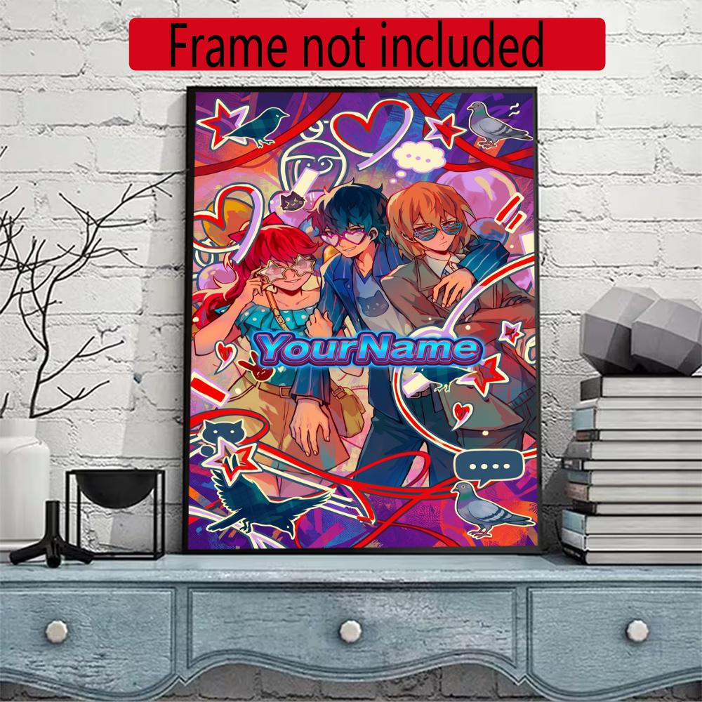 Incredibox Customize Your Name Diamond Painting Round Diamond Diy Frameless Holiday Artwork Suitable For Home Office Wall Decoration