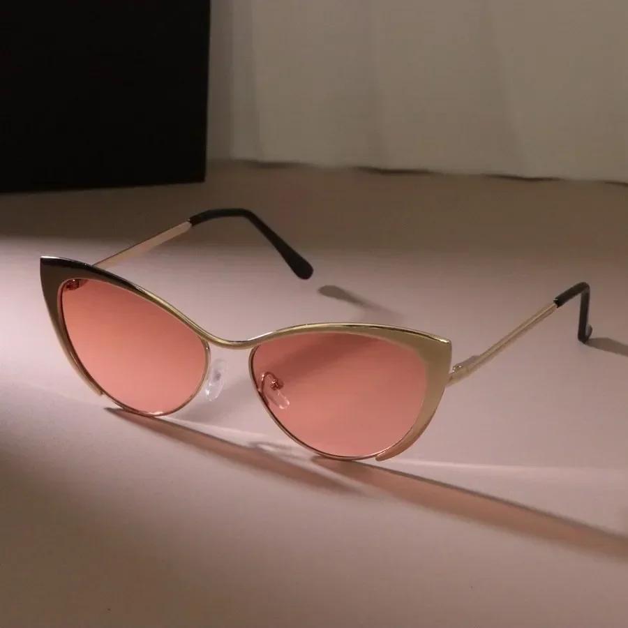 Fashion Metal Frame Sunglasses Women Men Casual Cat Eye Designer Sun Glasses Male Female Brand Luxury Travel