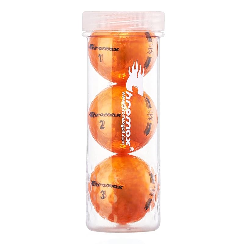 

Chromax Metallic M5 color golf balls (pack of 3 tubes) orange