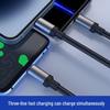120W Smart Digital Display 3-in-1 Fast Charging Cable for Huawei, Apple 15, Xiaomi, and Android Devices